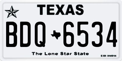 TX license plate BDQ6534