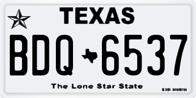 TX license plate BDQ6537