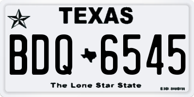 TX license plate BDQ6545