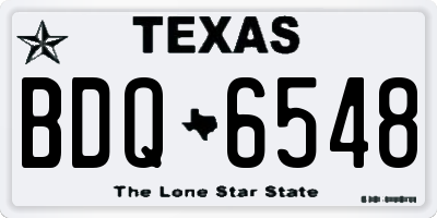 TX license plate BDQ6548