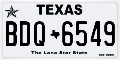 TX license plate BDQ6549