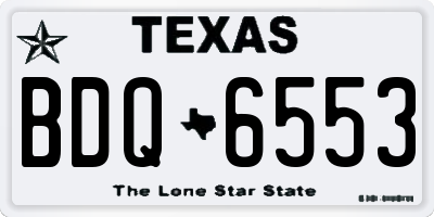 TX license plate BDQ6553
