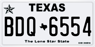 TX license plate BDQ6554