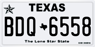 TX license plate BDQ6558