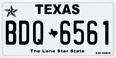 TX license plate BDQ6561