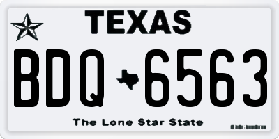 TX license plate BDQ6563