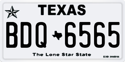 TX license plate BDQ6565