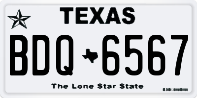 TX license plate BDQ6567