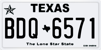 TX license plate BDQ6571