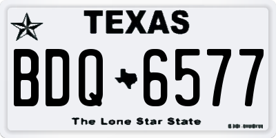 TX license plate BDQ6577
