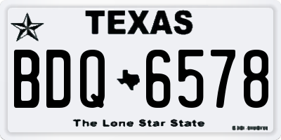 TX license plate BDQ6578