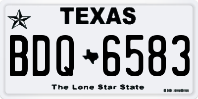 TX license plate BDQ6583
