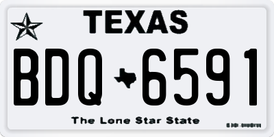 TX license plate BDQ6591