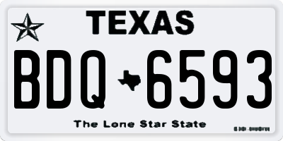 TX license plate BDQ6593