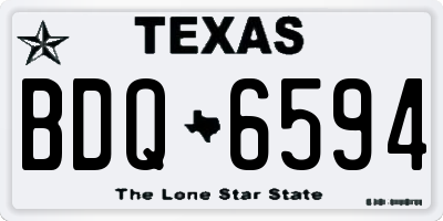 TX license plate BDQ6594