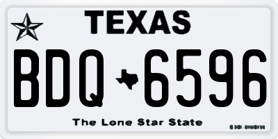 TX license plate BDQ6596