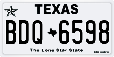 TX license plate BDQ6598