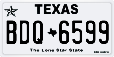 TX license plate BDQ6599