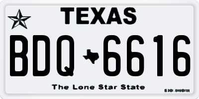 TX license plate BDQ6616