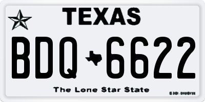 TX license plate BDQ6622