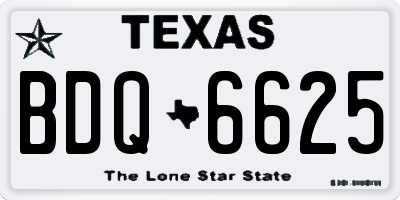 TX license plate BDQ6625