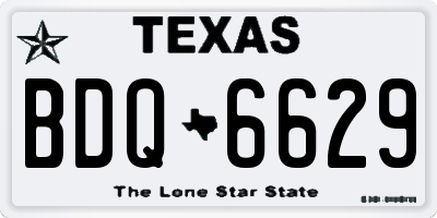 TX license plate BDQ6629