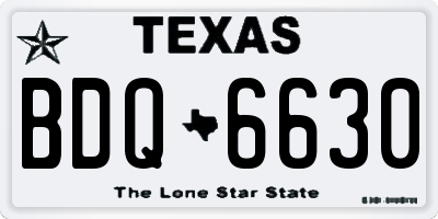 TX license plate BDQ6630