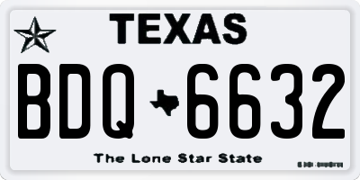 TX license plate BDQ6632