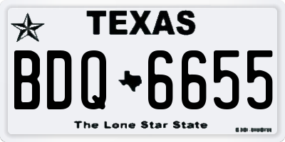 TX license plate BDQ6655
