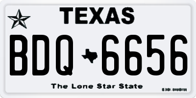 TX license plate BDQ6656