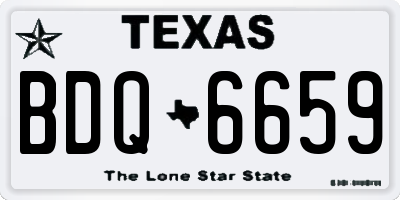 TX license plate BDQ6659