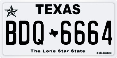 TX license plate BDQ6664