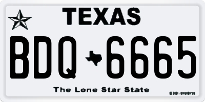 TX license plate BDQ6665