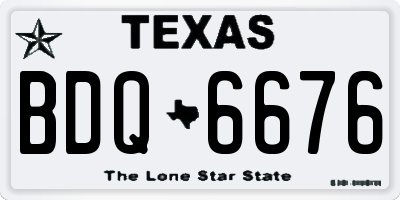 TX license plate BDQ6676