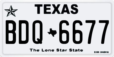 TX license plate BDQ6677