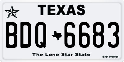 TX license plate BDQ6683