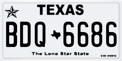 TX license plate BDQ6686