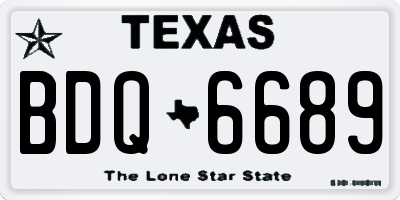 TX license plate BDQ6689