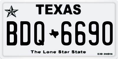 TX license plate BDQ6690