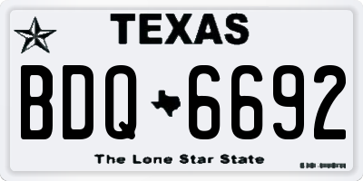 TX license plate BDQ6692