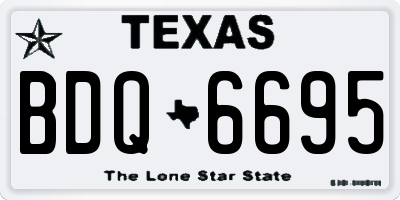 TX license plate BDQ6695