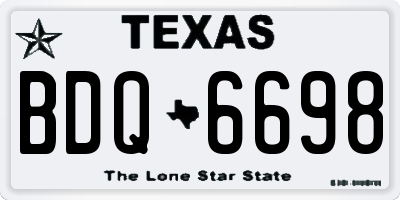 TX license plate BDQ6698