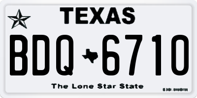 TX license plate BDQ6710