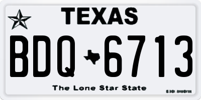 TX license plate BDQ6713