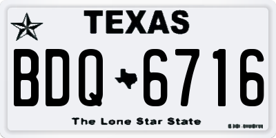 TX license plate BDQ6716