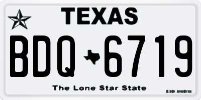 TX license plate BDQ6719