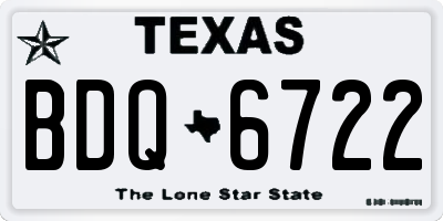 TX license plate BDQ6722