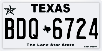 TX license plate BDQ6724