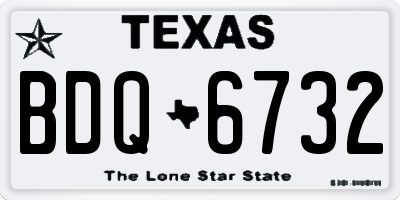 TX license plate BDQ6732