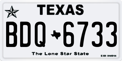 TX license plate BDQ6733